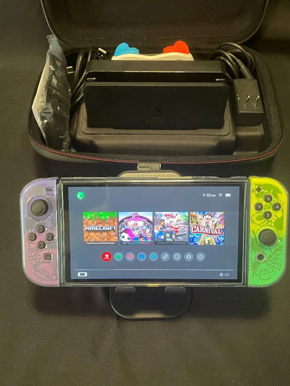 Nintendo Switch OLED With Travel Case Controller And Accessories